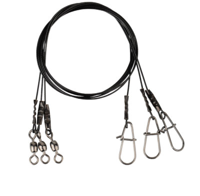 Savage Gear Black7 Trace 2er/3er Pack Stahlvorfach Raubfisch Vorfächer