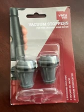 Vacu Vin Wine Saver Extra Corks 2 Pack Vacuum Pump Stoppers Original(Sealed)