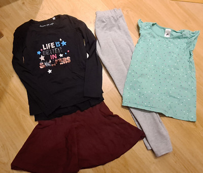 Kleidungs Paket Mädchen Gr. 134 140 Rock, Leggins, Pillover
