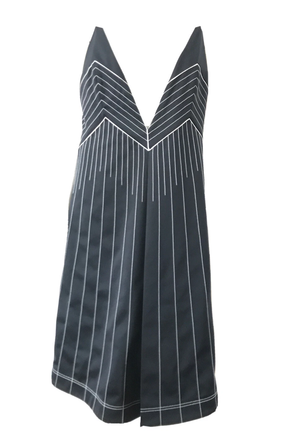 Abito in jersey senza maniche Valentino con cuciture a contrasto in perfette condizioni taglia 10