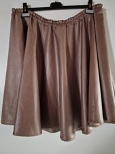 Tellerrock L/XL taupe Lederoptik Jersey Squaredance Square Dance