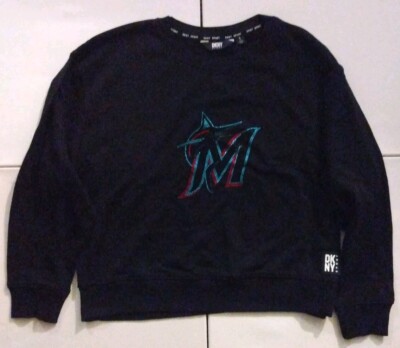 Miami Marlins DKNY Sport Crewneck Women's Large Possibly Crop NWOT $69.99 MSRP