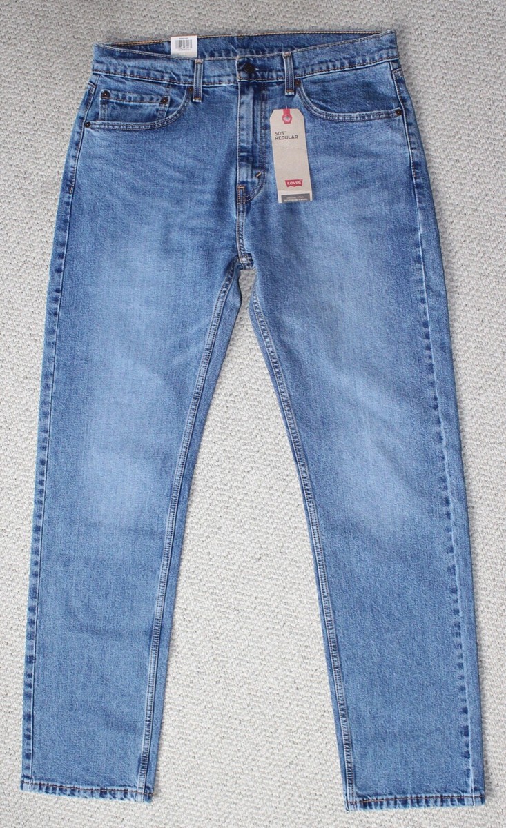 Levi's 505 Regular MEN'S JEANS • Stretch • 34x34 • medium wash