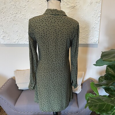 Stockholm Atelier & Other Stories Women's Long Sleeve A Line Dress Green  Size 6