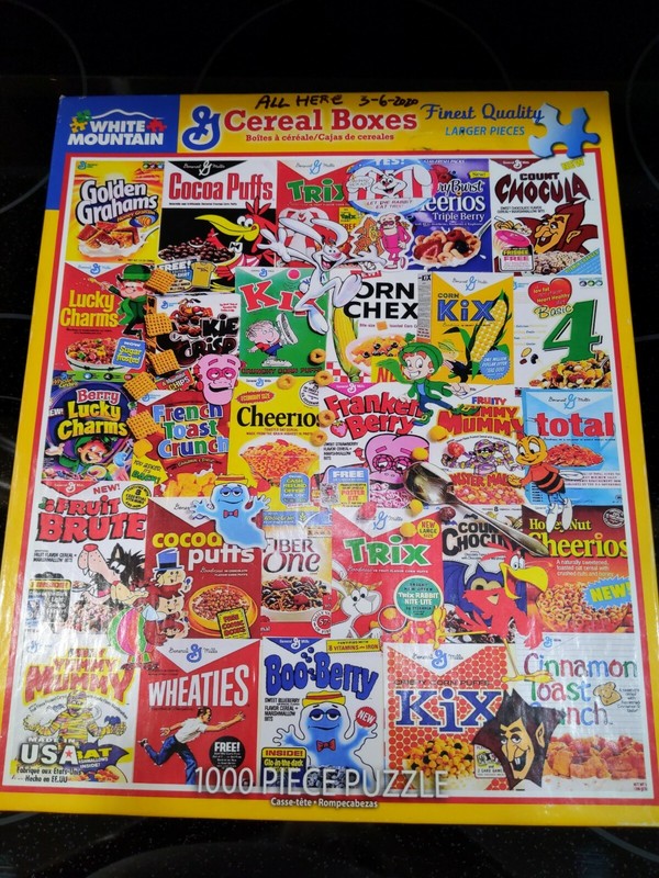 WHITE MOUNTAIN ~ GENERAL MILLS CEREAL BOXES 1000 PIECE PUZZLE ~ gently used