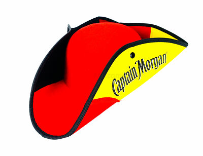 2x Captain Morgan Rum Piratenhut in deutschen Farben Hut Hüte Mütze Fasching Ka
