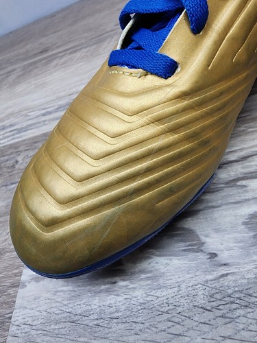 Adidas Mens Predator 19.3 FG Soccer Cleats Boots Gold Blue Size - 5 1/2 - Picture 6 of 8