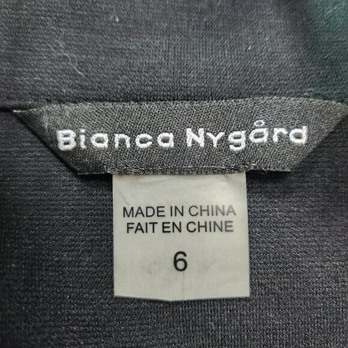 Bianca Nygard Blazer Women's sz 6 zippered pocket & cuffs shoulder pads - Picture 7 of 8