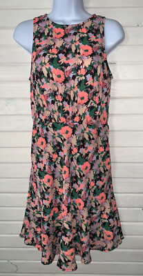J. Crew Mercantile Sz 4 Floral Ruched Sleeveless Dress J4518 Rear Zipper  EUC | eBay