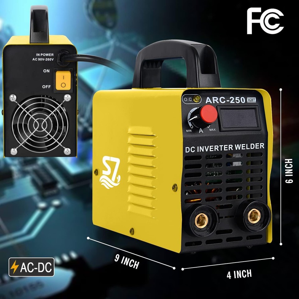 2 IN 1 MIG Welder Inverter 200AMP Gasless 110V 220V ARC TIG MIG Welding ...