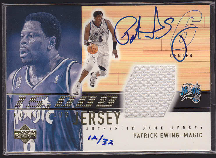 Patrick Ewing Autographed Signed Orlando Magic 2003/04 UD ULTIMATE 15K GU/WORN GAME JERSEY AUTO SP/32 