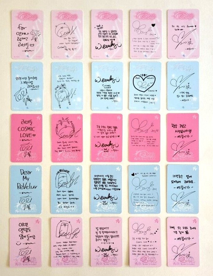 Red Velvet The 7th Mini Album Cosmic Official Photocard Postcard