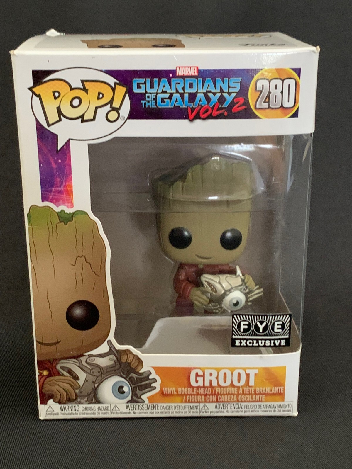 Funko Pop Marvel Guardians Of The Galaxy 2 Groot #280 Fye Exclusive
