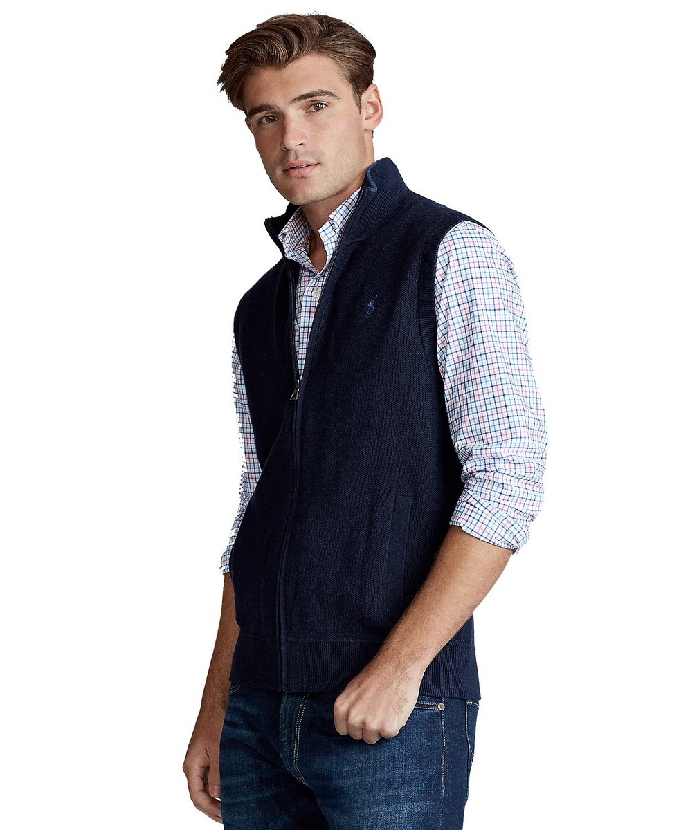 Polo Ralph Lauren Men's Full Zip Cotton Sweater Vest | eBay