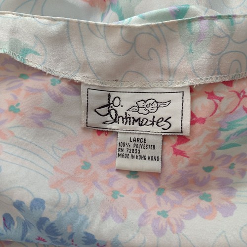 Camicia da notte vintage anni 90 Jo intimates floreale raso L pastello romantico slip dress - Foto 2 di 7