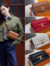 Tod's women's cowhide waist bag, crossbody chain chest bag, small square bag