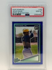 JESUS MADE 2025 Donruss Optic #162 Blue Glitter FOTL Prizm #'d /8 🔥🔥PSA 10🔥🔥