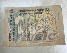 Vintage 70s 80s Flick My Bic Iron On Heat Transfer