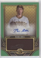 2022 Topps Triple Threads Single Jumbo Relics Emerald /50 Blake Snell Auto