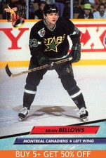 1992-93 Ultra #100 Brian Bellows Montreal Canadiens Hockey