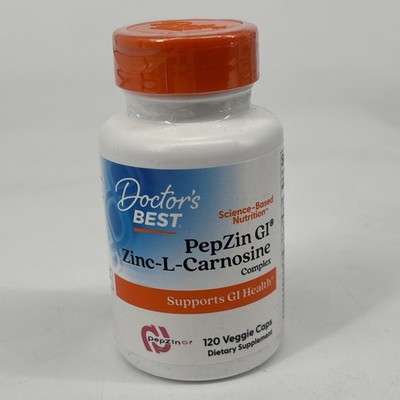 2 X Doctor's Best, PepZin GI, Zinc-L-Carnosine Complex, 120 Veggie Caps