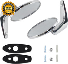 Chrome Door Mirrors outside Exterior Rearview Compatible with 1966-1975