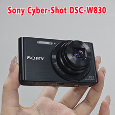 Sony DSC-W830 Cyber-Shot 20.1MP 8x Optical Zoom Digital Camera Black 90 New