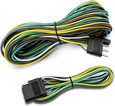 25ft Trailer Wiring Harness 4 Pin Flat Wishbone Connector Utility Cargo Trailer