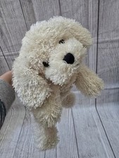 Best Made Toys Tan Creme PUPPY DOG Plush Stuffed Animal Bow