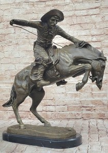 Frederic Remington Bronze Bronco Buster | eBay