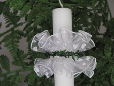 Kerzenrüsche Kerzenschmuck Tropfschutz Herzen Auswahl Kommunion Konfirmation