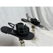 Giuseppe Zanotti Peony Nappa Leather Flat SandalsSize 36