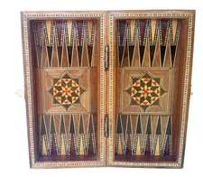 Backgammon Board Inlaid Small 8.25" New