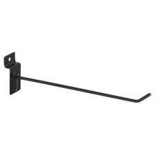 100 Pcs Slat Wall Hooks 2" x 10" Metal Display Hooks for Garage Retail, Black