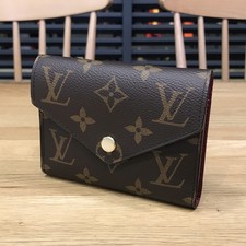 Louis Vuitton Monogram Portefeuille Victorine Fuchsia M41938 Trifold Wallet 2258