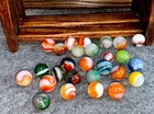 😎27-Vintage Peltier & Vitro Marbles-NM+Mint.59-.65 Stand Included-Opals-Rainbo — photo 6