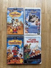 4x VHS Kinderfilme An American Tail 1+2, Balto, The Land Before Time – Spielberg