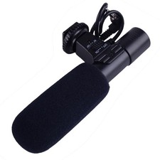 Microfono stereo adatto per fotocamera Canon Nikon DSLR videocamera DV MICROPHONE AA