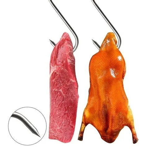 10/20PCS Stainless Steel Meat Hook Heavy Duty Butcher BBQ Smoker Hanging Kitchen - Picture 4 of 12