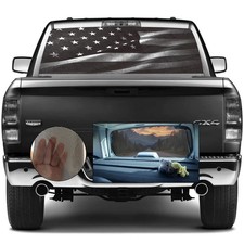 Truck Rear Window Graphic American Flag Decals, Patriot Truck Window Stickers...