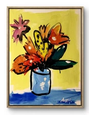 Original Art Soft Bloom  14x11 Expressionism Acrylic Abstract Canvas