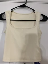 Tank Top for Women Crop Square Neck Women's Tank size XS
