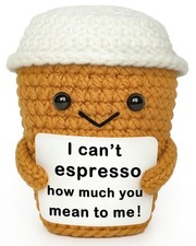 Coffee Lovers Gifts for Women Men, Positive Animals Crochet Espresso Coffee C...