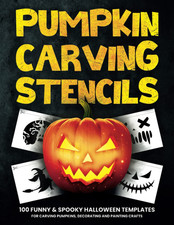 Pumpkin Carving Stencils Book 100 Funny Spooky Halloween Templates