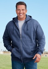 KingSize Men's Big  Tall Fleece Zip-Front Hoodie
