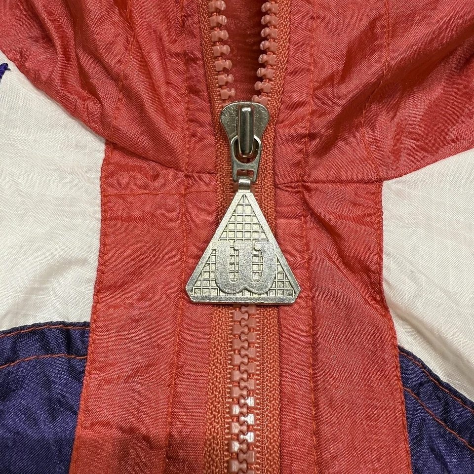 Chaqueta cortavientos Wilson vintage para mujer M forrada años 80 90 abrigo unisex Foto 3 de 4