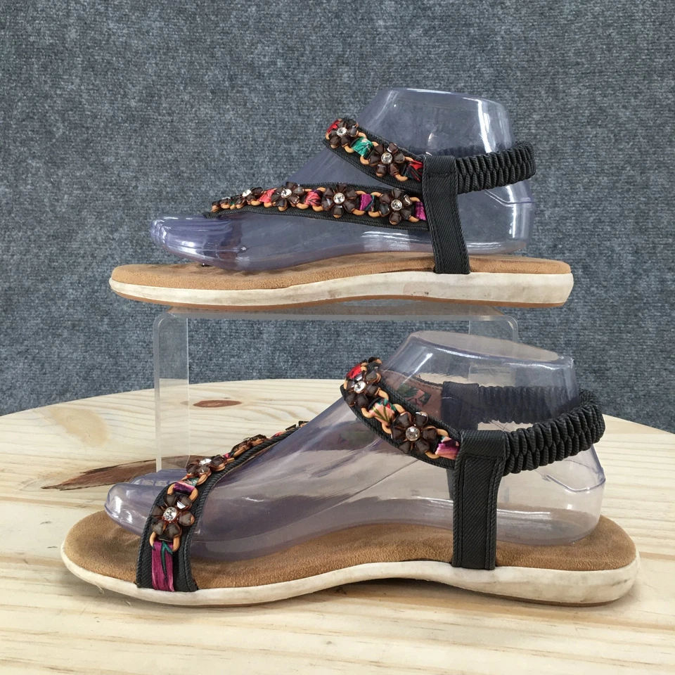 Patrizia by Spring Step Sandals Womens 38 Kalil Ankle Strap Gray Toe-Loop Casual - Image 2 of 4