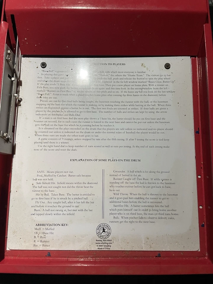 Juego de béisbol de hojalata vintage The Great American Game Schylling  Foto 2 de 2