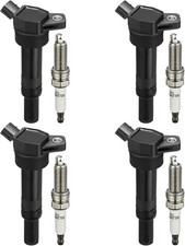 4PCS Ignition Coil  Iridium Spark Plug Set for Kia Soul Hyundai Elantra 1.8L 2.