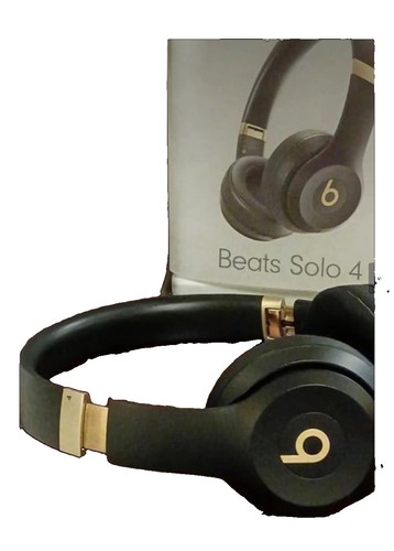 Beats Solo 4 Wireless Bluetooth On-Ear Headphones Black Gold NIB